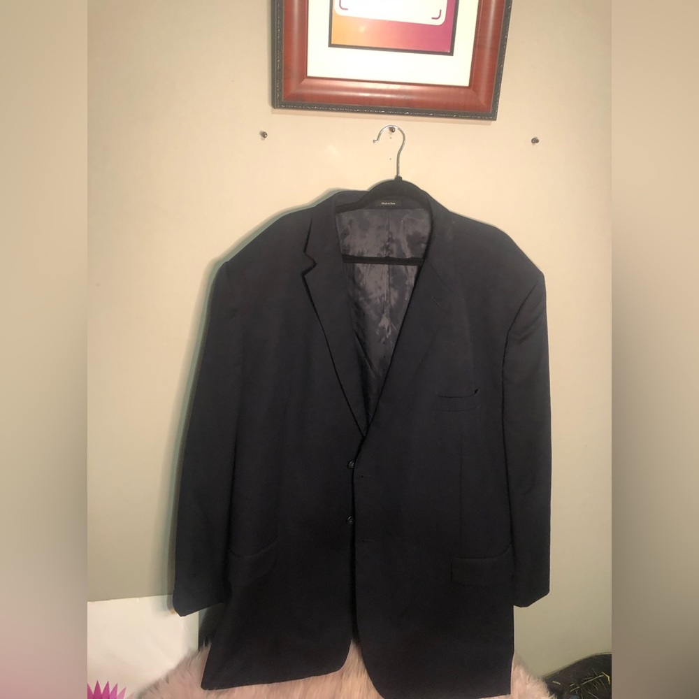 Joseph & Feiss 25C 35L Navy Blue 2 Button Blazer Jacket Sport Coat Adult